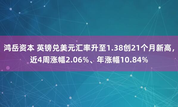 鸿岳资本 英镑兑美元汇率升至1.38创21个月新高，近4周涨幅2.06%、年涨幅10.84%